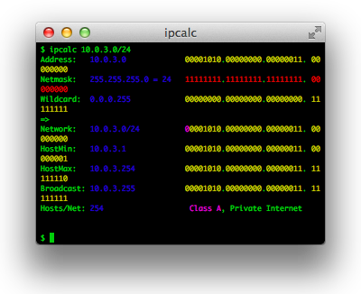 ipcalc screenshot