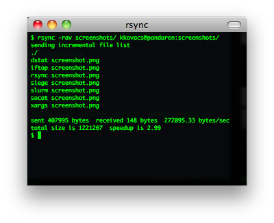 rsync screenshot